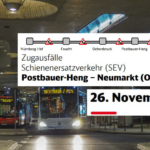 Zugausfall und Schienenersatzverkehr 26. November 2022